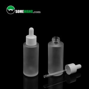 China 40ml Glass Dropper Essential Oil Container Matte Black Essential Oil Bottle ISO9001 on sale