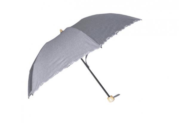 Cheap 6 Ribs Super Mini Grey Manual Open Umbrella Plastic Cap Water Repellent Fabric for sale
