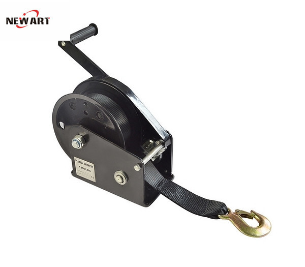 China Small Manual Operated Winch For Boat Trailer , 2600lbs Mini Rope Hand Winch With Atomatic Brake on sale