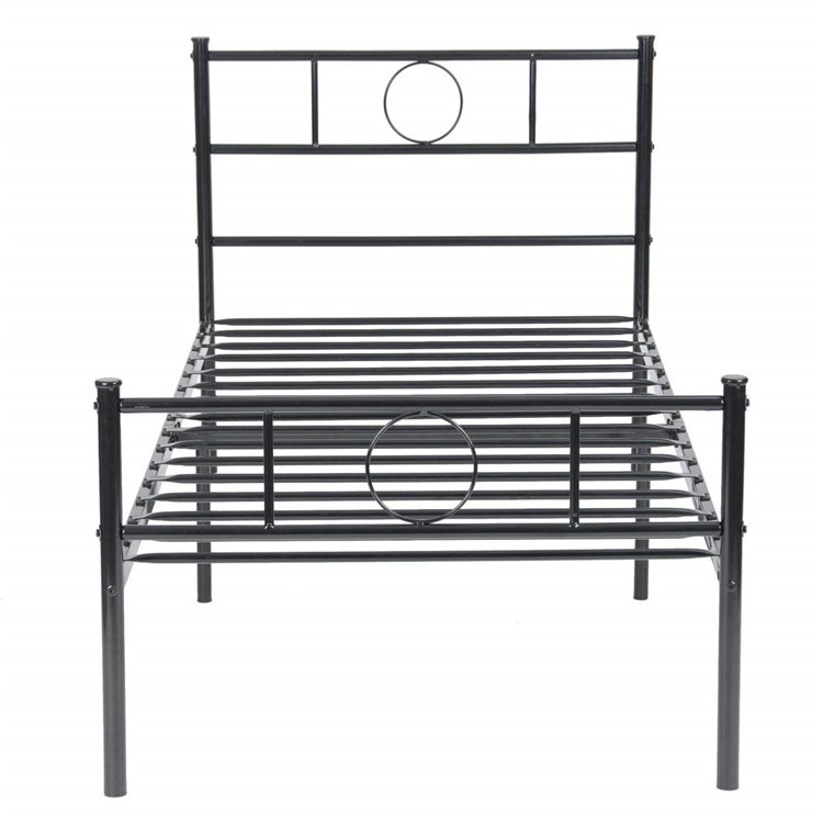 China Sturdy 280 Pounds Metal Frame Single Bed Vertical Clearance 12.7 Inches on sale