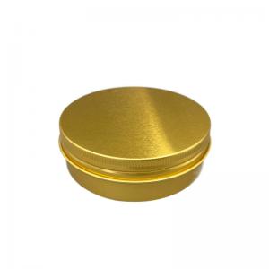 China Gold Aluminium Tin Jars 100ml chemical resistant Customized color with Screw Cap on sale