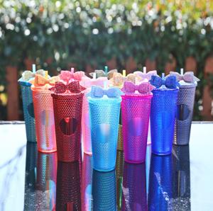 China ins hot sale 750ml new design water bottle/drinking bottle/colorful bottle/STRAW CUP/Diamond water Cup/factory wholesale on sale