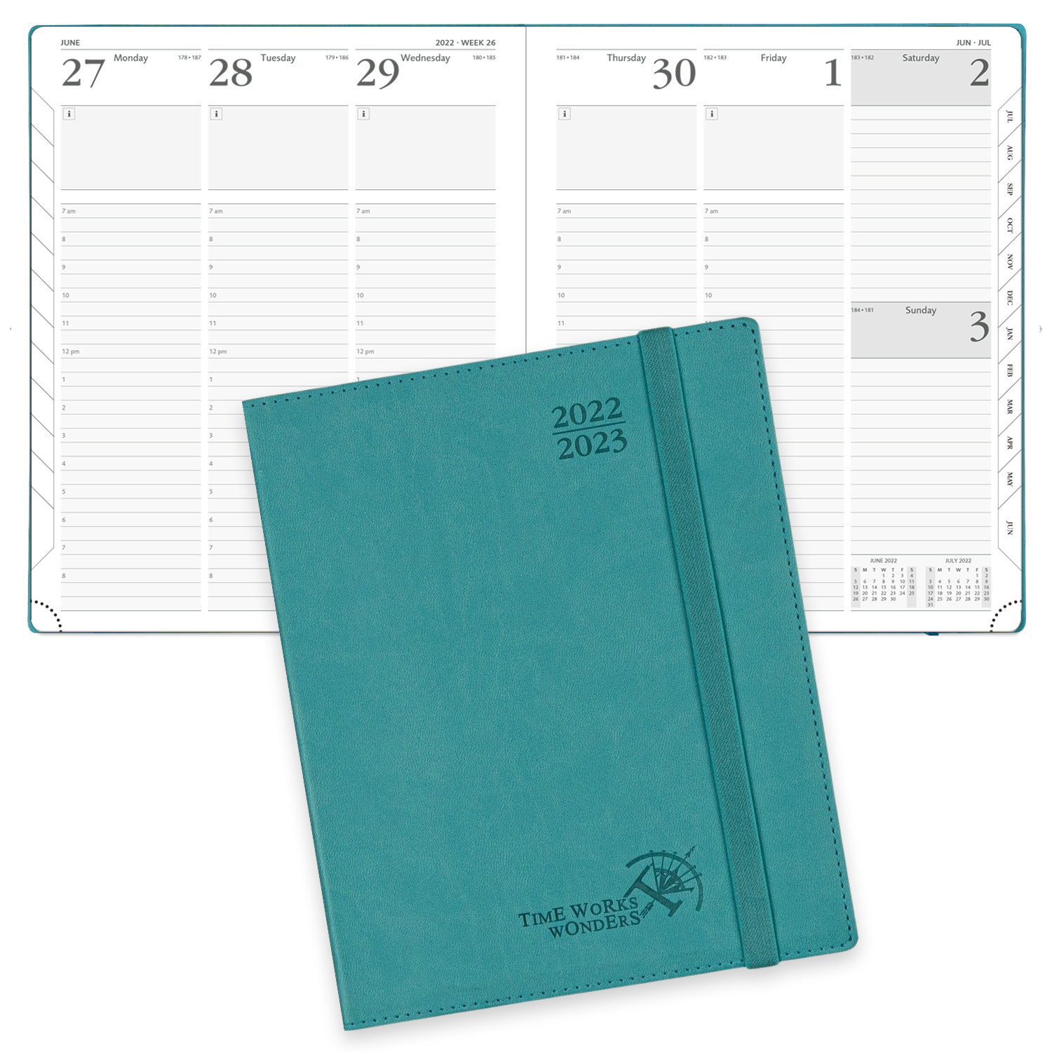 China Donau Blue Academic Weekly 365 Days Planner With Hourly Schedule on sale