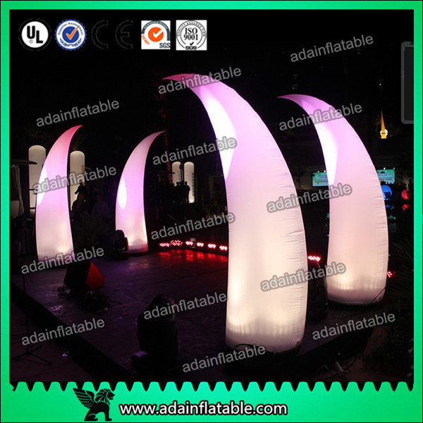 Best 3M Romantic Wedding Event Entrance Inflatable White Lighting Inflatable Tusks wholesale
