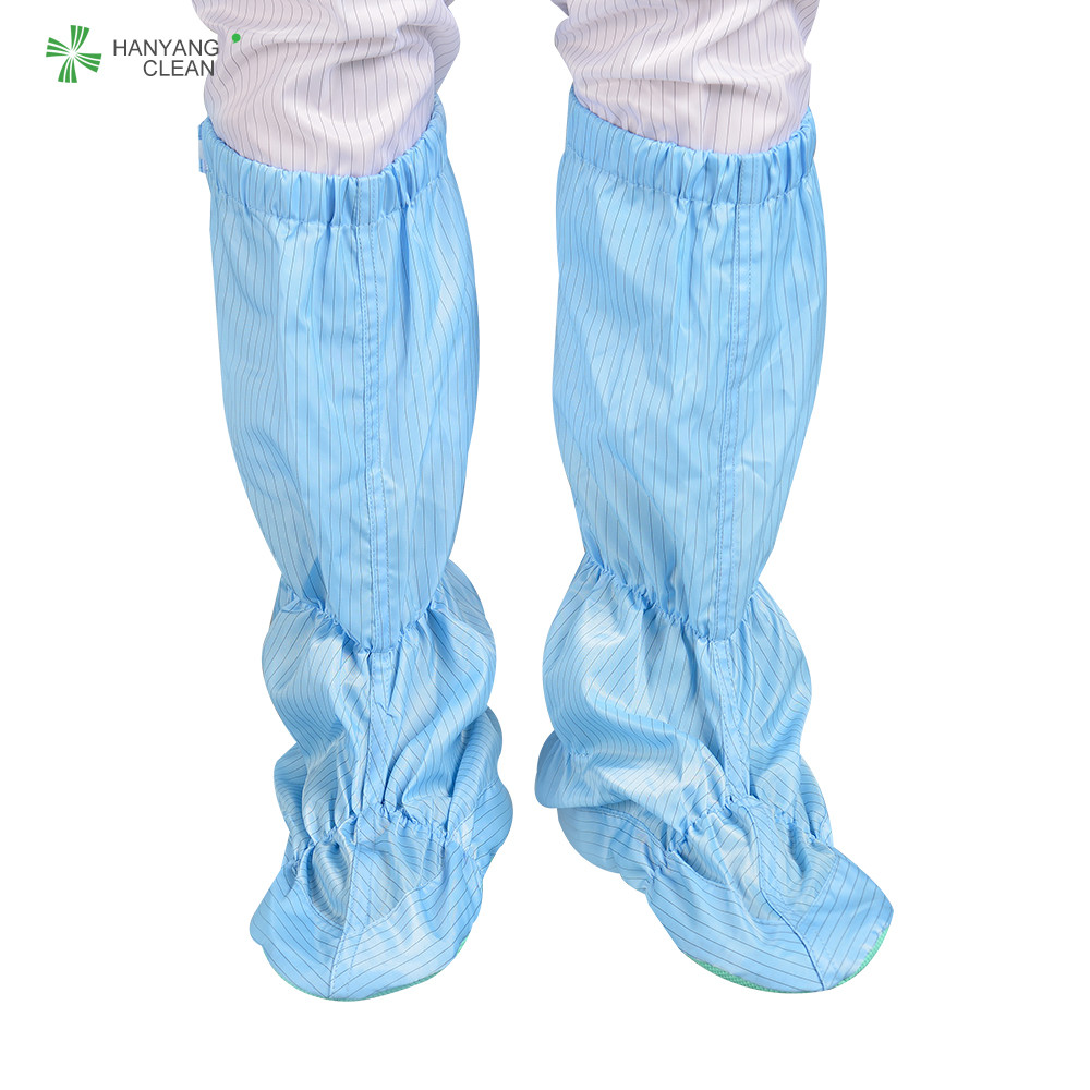 Best Unisex anti static ESD with Soft Sole PVC Safety blue work booties Cleanroom antistatic boots wholesale