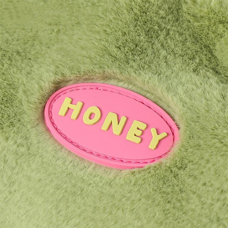 China Flat 3M Glue Rubber Morale PVC Patch Honey Logo For Clothes Hats on sale