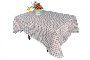 Best Gray Linen Grid Checkered Table Cloth For Book Desk And Storage Table wholesale