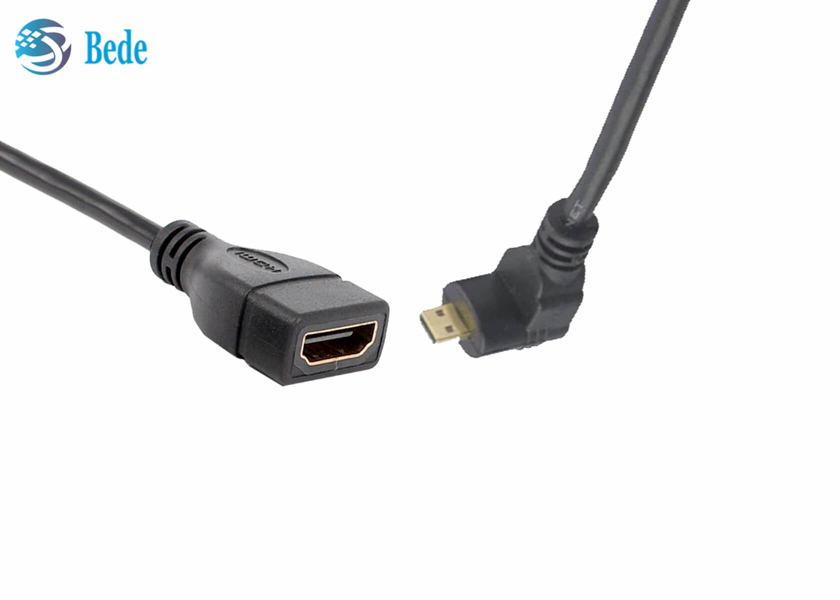 China Angled Micro HDMI Male to HDMI Female Cable Adapter Connector (4 Directions: Up-Down-Left-Right+1pcs Straigh) on sale