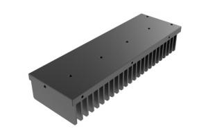 China High Power LED /Industrial Computer Heat Sink Extrusion Profiles / Black Anodized on sale