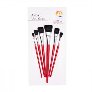 China Flat Head Goat Hair Paint Brushes For Oil Painting on sale