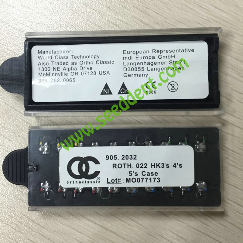 Best A Quality Roth/MBT/Edgewise Metal Bracket Card Packing SE-O012-17 wholesale