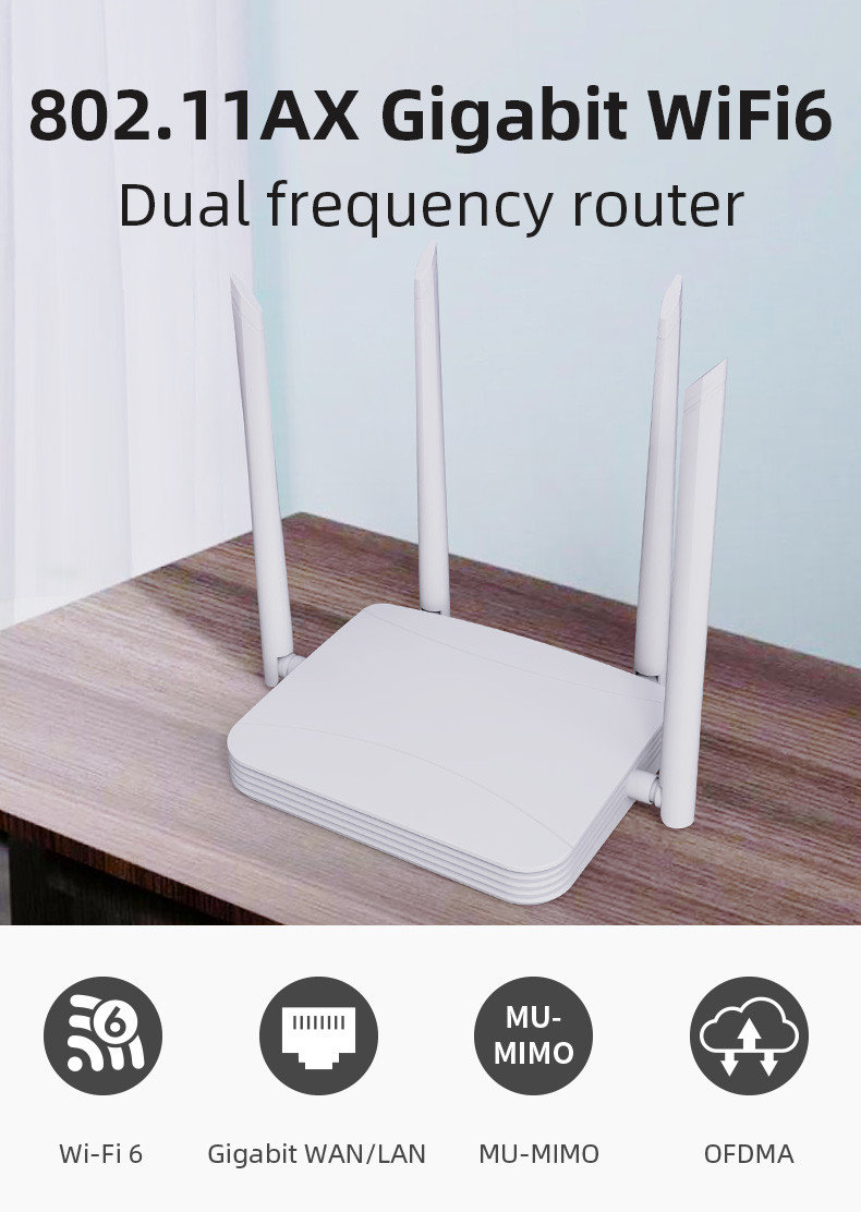 China CPE 802.11ax Gigabit 1000Mbps WiFi Cellular Router WAN LAN OFDMA MU MIMO on sale