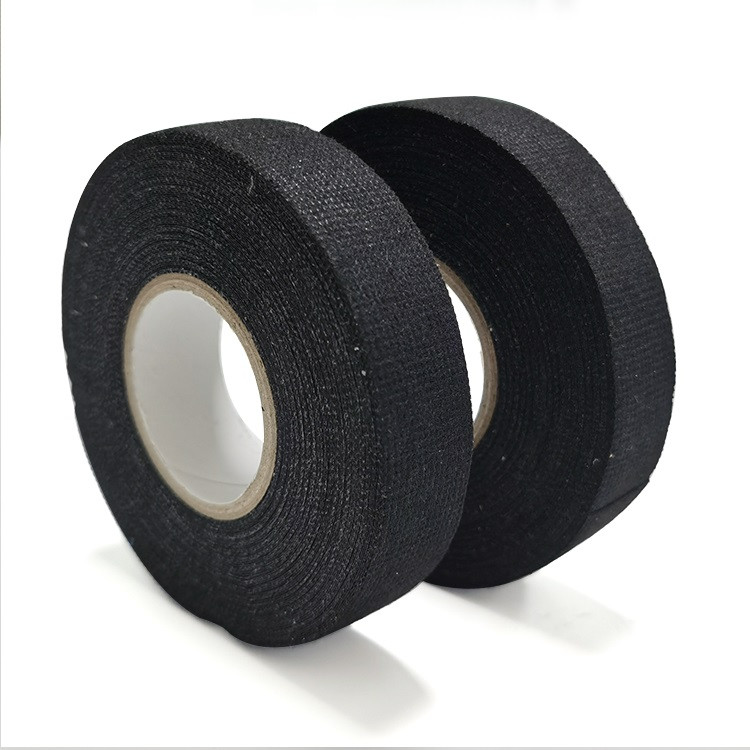 China Black Flannelette Packing Adhesive Tape Wire Harness Cloth Tape 15m on sale