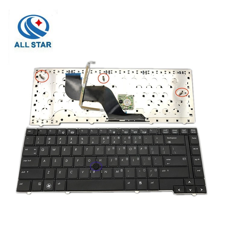 Best HP Black Laptop Keyboard For Elitebook 8440 8440W 8440P US Backlit Layout wholesale