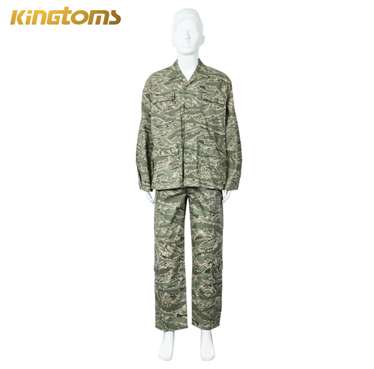 China BDU American Tiger Camoulfage Plaid Fabric Army Combat Uniform on sale