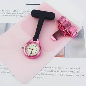 China Silicone Nurse Watch Fob Pocket Quartz Doctor Clock Medical with Pencil Case and Pen Holder Suit Nursing Accessories Gif on sale
