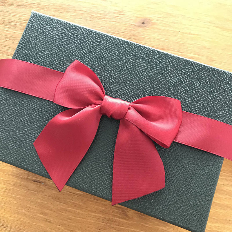China Wholesale Red Customized Pre tie Craft Adhesive Satin Gift  Ribbon Bows with ribbon loop for sale