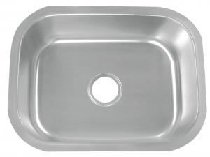 China Durable Single Bowl Kitchen Sink With Easy Cleaning 15 Mm Radius Curved Corners on sale