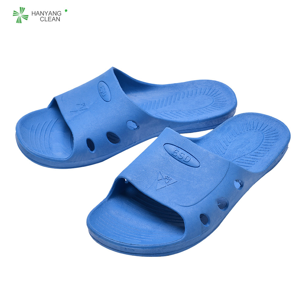 Best Anti static SPU blue slippers work shoes slipper esd sandal wholesale