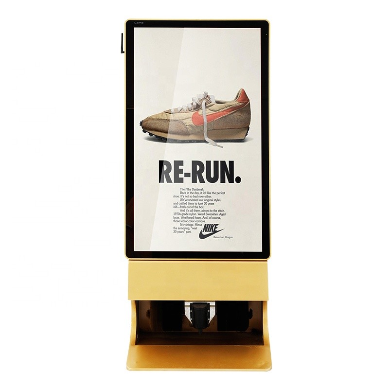 Cheap Advertising Digital Signage Touch Screen Kiosk Billboard With Shoes Shine Function for sale