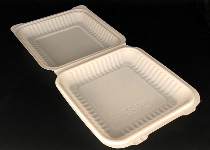 China Wheat straw pulp based biodegradable disposable fast food packaging box on sale