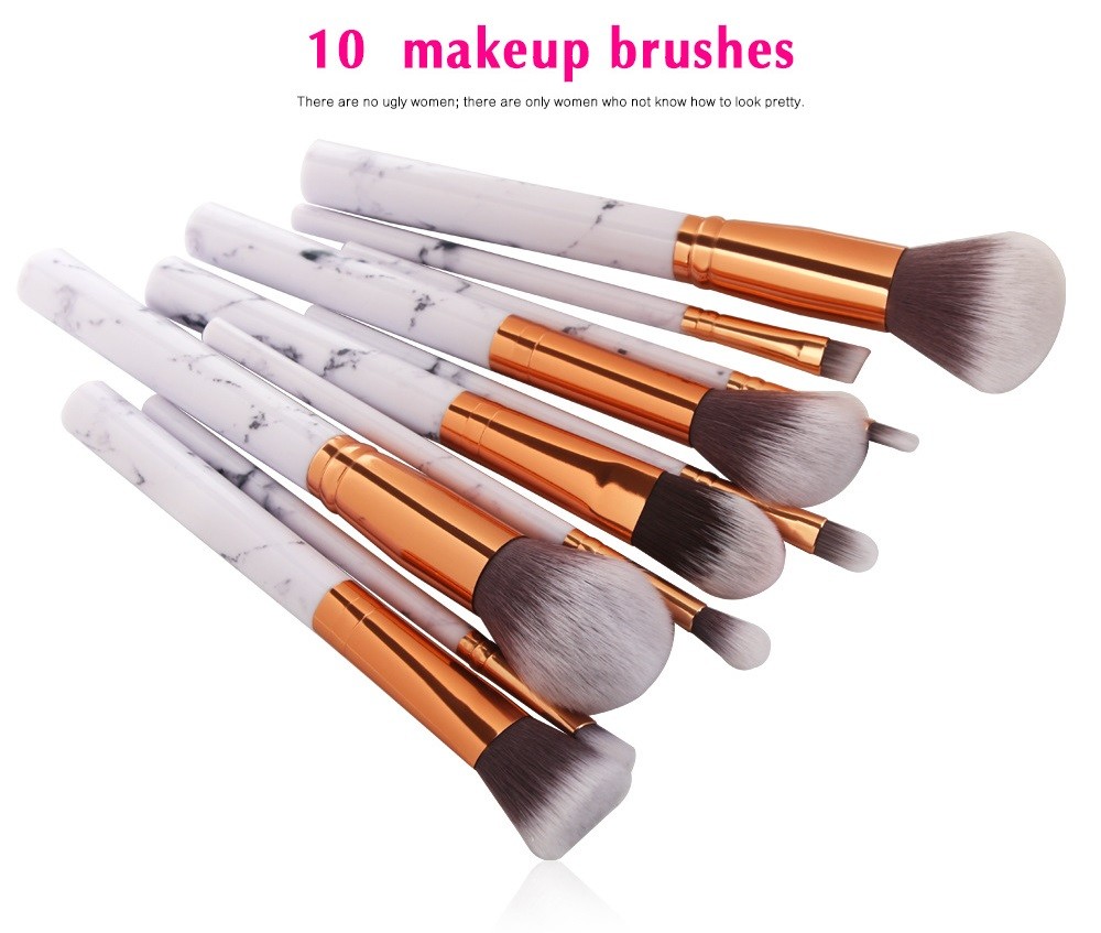 China 10 Pcs Makeup Brush Set, Makeup Brush Collection Set, Professional Cosmetic Brush Set on sale