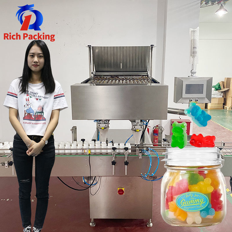 China Gummy Counting Machine Soft Cube Candy 16 Lane High Speed Fully Automatic on sale