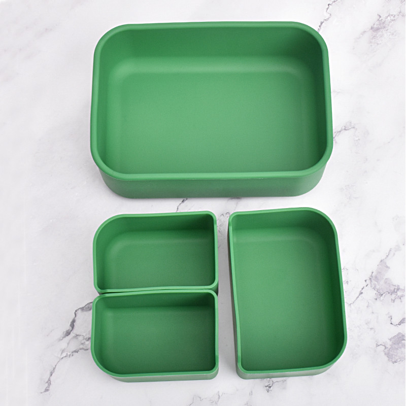 China Rectangle Food Silicone Lunch Box Multipurpose Nontoxic Durable on sale