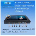 10.1 inch lcd touch screen monitor With HDMI, VGA, DVI input