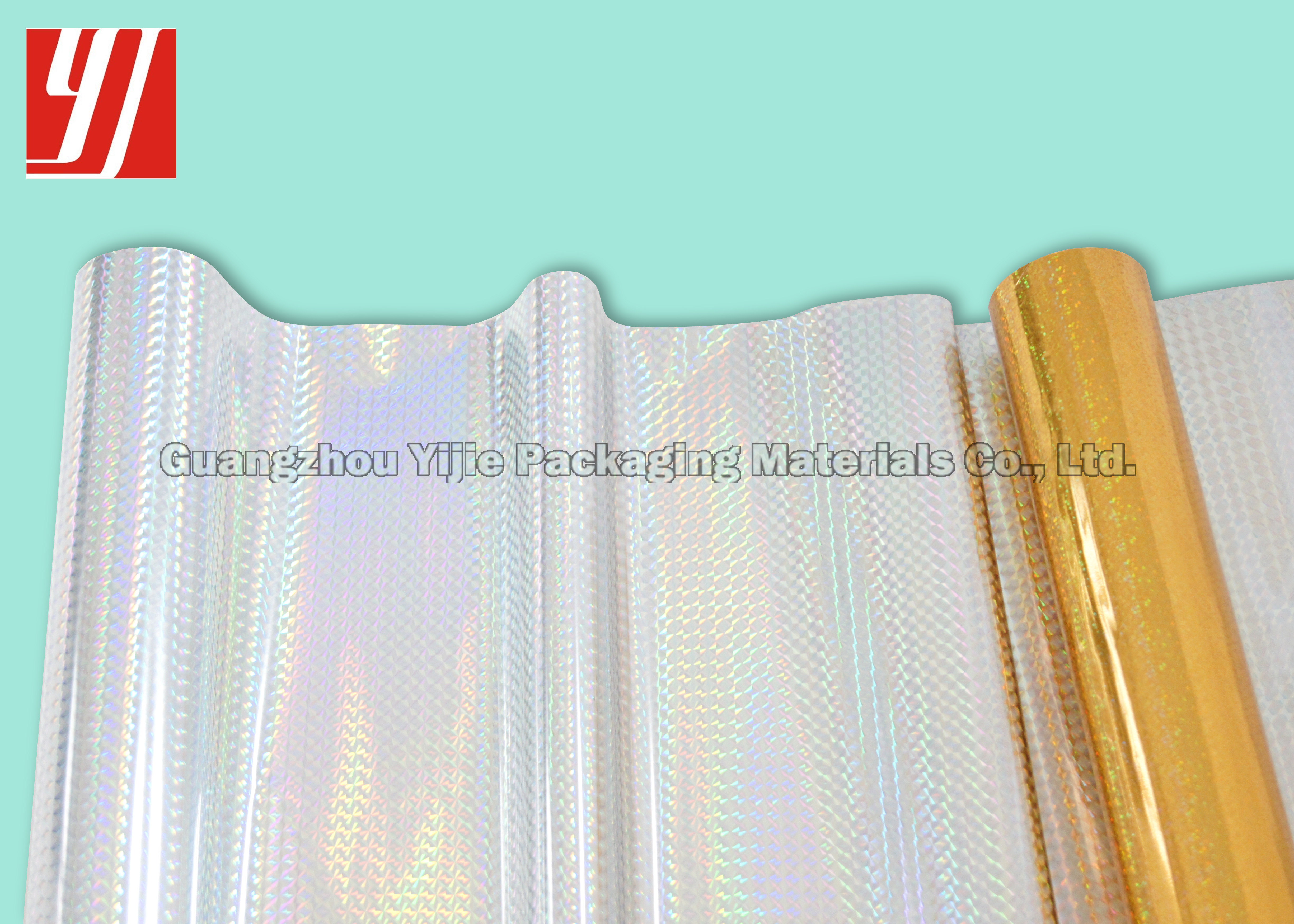 China Laser Holographic Hot Stamping Foil For Patterns Seamless Metallized Film Packaging Metallic Yarn Spangle on sale