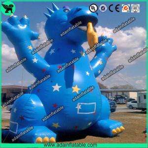 Best 3m High Cute Blue Inflatable Dragon Cartoon For Giant Event , Event Inflatable Model wholesale