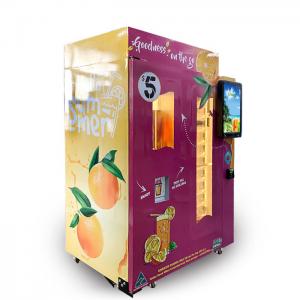 China Shopping Mall Commercial Orange Juice Vending Machine Coins And Notes Acceptors on sale