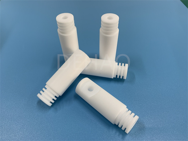 China White PTFE Machined Parts Insulator For High Voltage RF Connector on sale