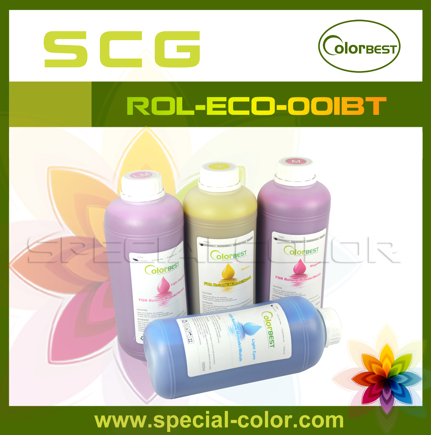 China 1000ml eco solvent ink for outdoor printing machine.roland.mimaki.mutoh on sale