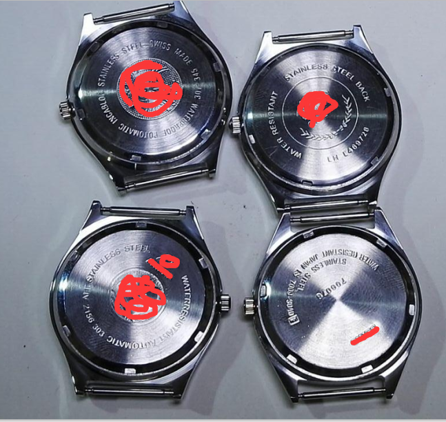 Quality steel watch case for swiss watches sapphire crystal oem prodution