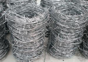 China Sharp Hot Dipped Galvanized Steel Wire , Q195 Garden Barbed Wire Coil on sale