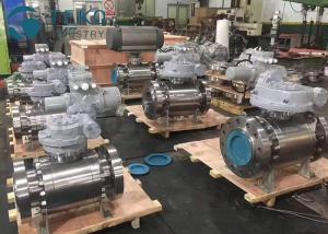 Best Fixed Ball Trunnion Mounted Flanged Ball Valve With Worm Gear Operation wholesale