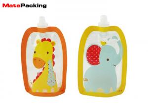 China BPA Free Spout Pouch Refillable Baby Food Squeeze Pouch With Spout Special Shape on sale