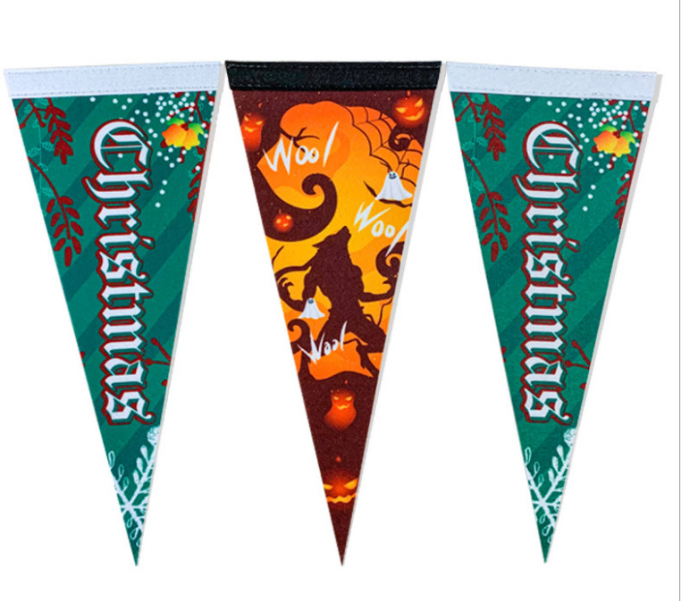 Best 150D Polyester Custom Felt Pennant For Grand Opening Birthday Events wholesale
