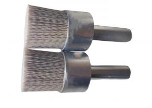 China 50mm Abrasive Nylon End Brush 10mm Shank for Removing Rust on sale