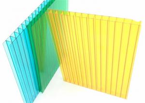China Colored Twin Wall Polycarbonate Sheet 10mm Thick Two Layers 1.2g/cm3 Desity on sale