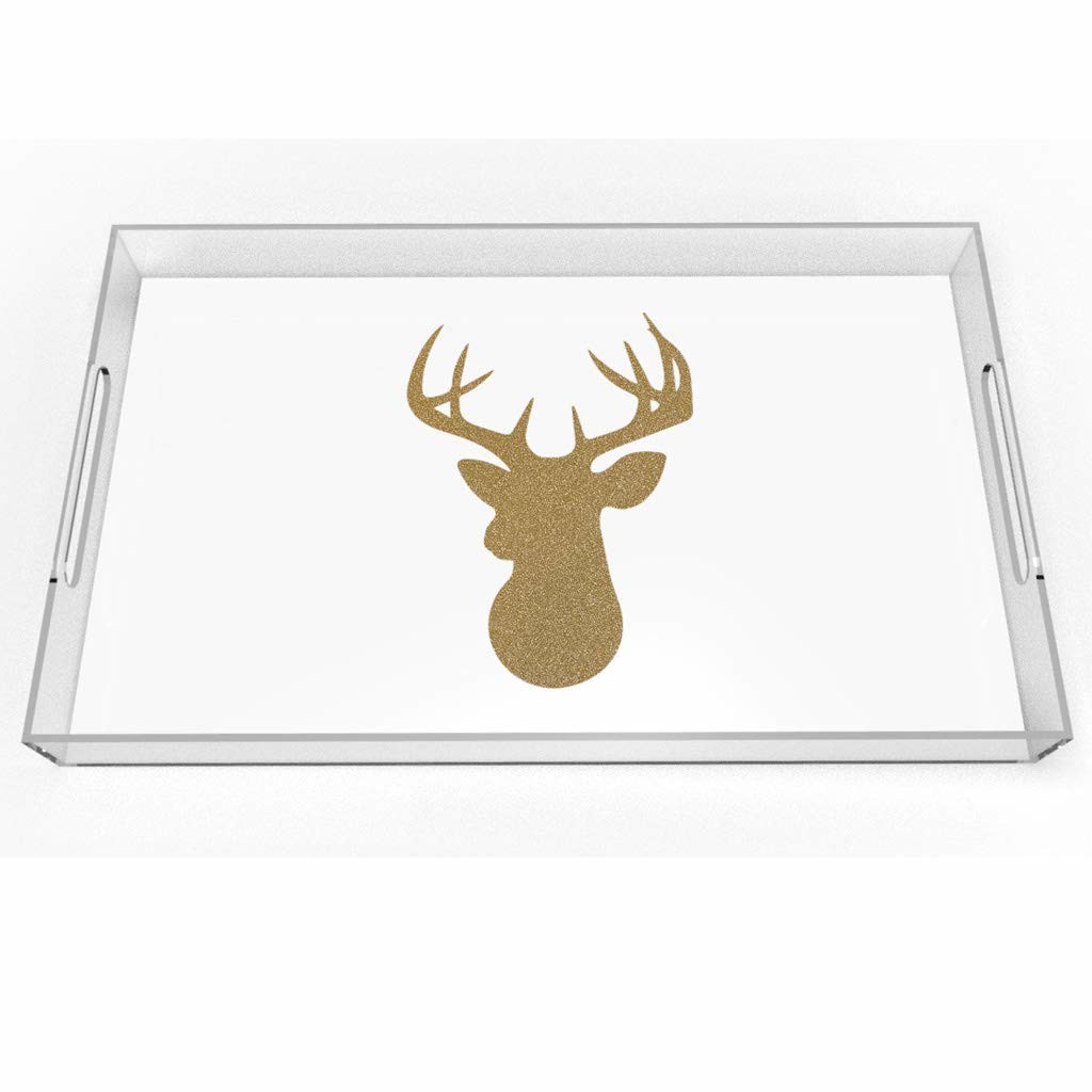 Best Square Clear Lucite Serving Tray 12x16 Inch Acrylic Material wholesale