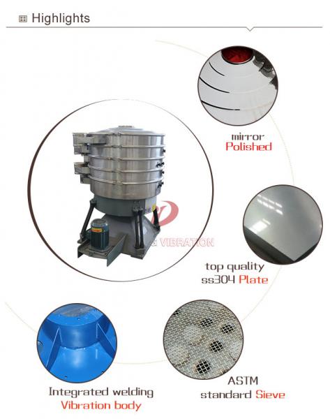Double Layer Alloy Powder Tumbler Screening Machine For Chemical Industrial