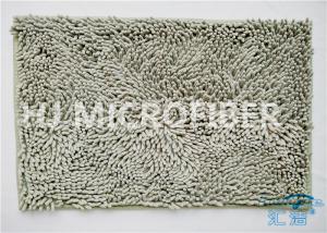 China Plush Big Chenille Rubber Backing Non-Slip Microfiber Kitchen Floor Mat Grey on sale