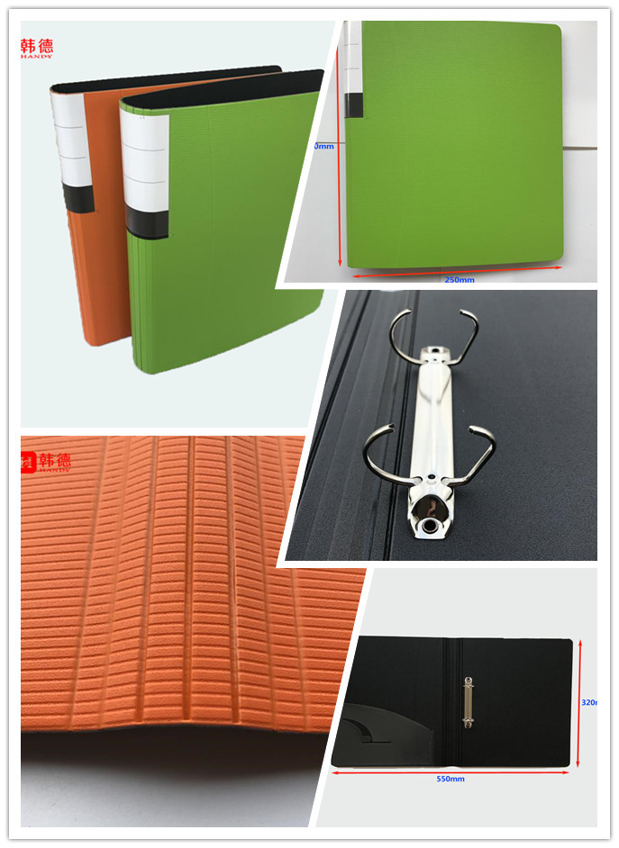 China Office supplies high quality durable using colorful FC PP foam 2 hole D ring binder file on sale