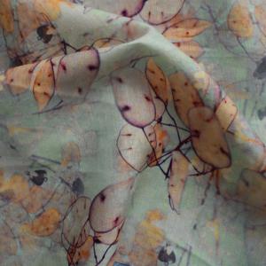China Twill Viscose Tie Dye Rayon Challis Fabric meaning Floral Digital Printed on sale