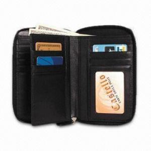 Women's Medium Zip-Around Wallet, Made of Korean Nappa Leather, Available in Black