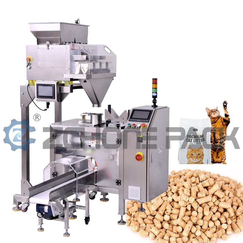 China Cat Litter Packaging Machine Multi-head Scale Quantitative Weighing Fully Automatic Packaging on sale