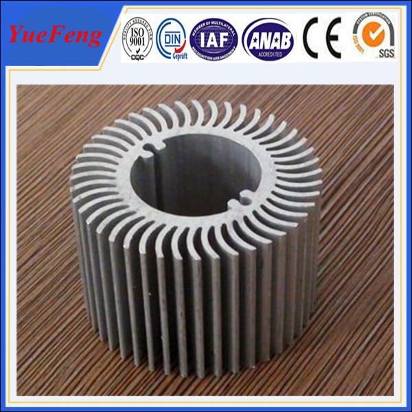 China Aluminum round heat sink extrusion, Custom made round clear anodized aluminum heatsink on sale