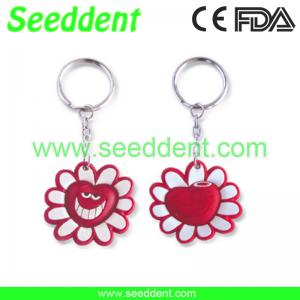Best Flower shape key chain with teeth or without teeth wholesale